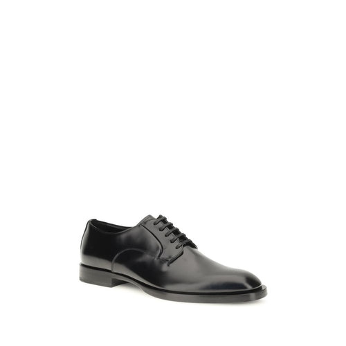 Dolce & Gabbana Black Calf Leather Oxfords And Derbies