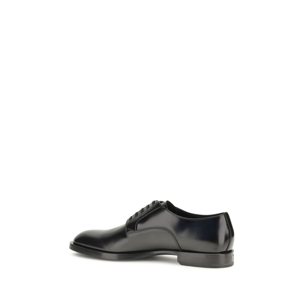 Dolce & Gabbana Black Calf Leather Oxfords And Derbies