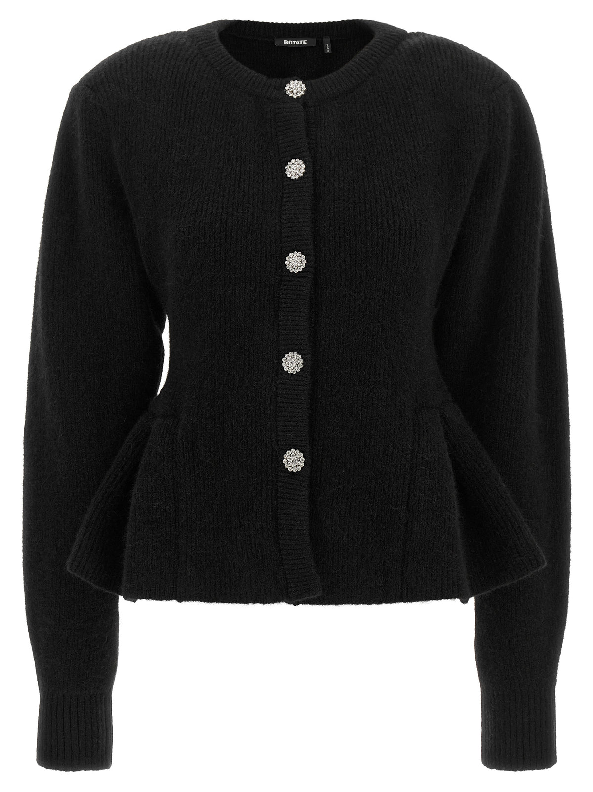 ROTATE BIRGER CHRISTENSEN Black Wool Cardigan