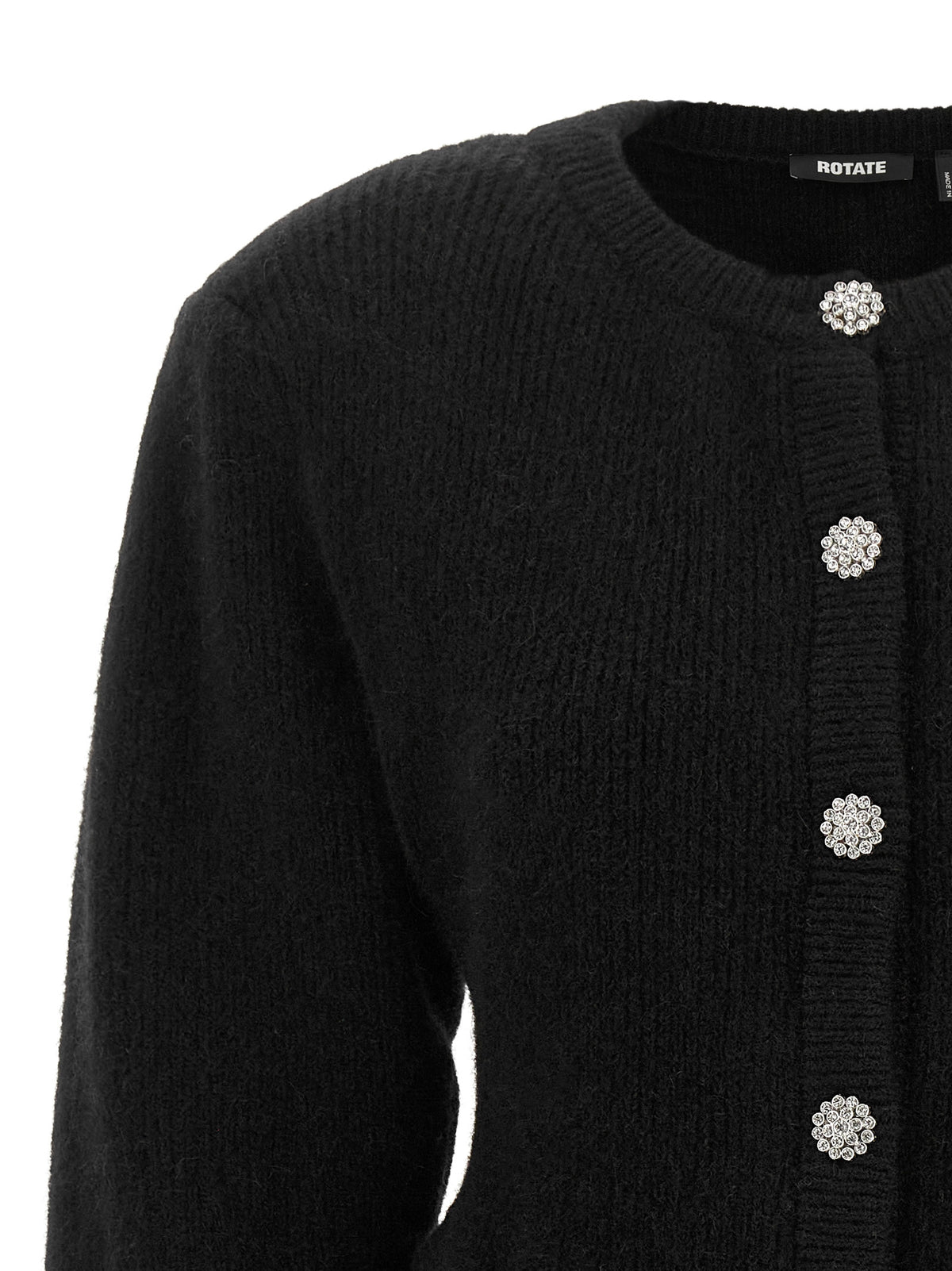 ROTATE BIRGER CHRISTENSEN Black Wool Cardigan