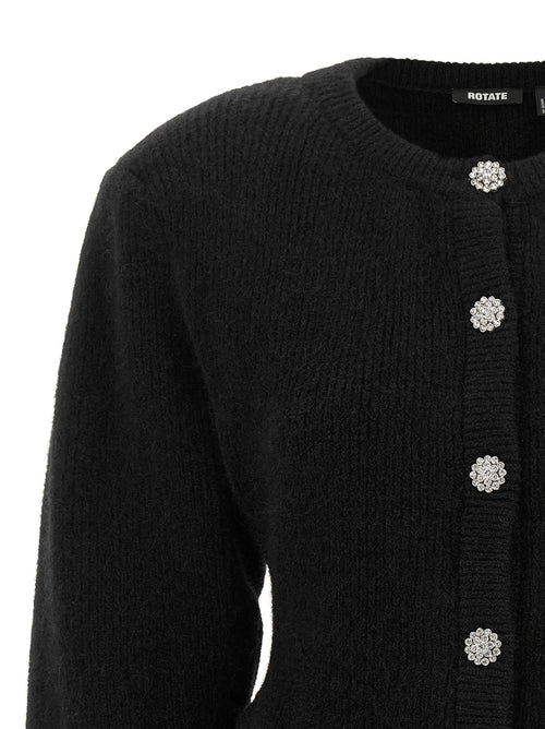 ROTATE BIRGER CHRISTENSEN Black Wool Cardigan