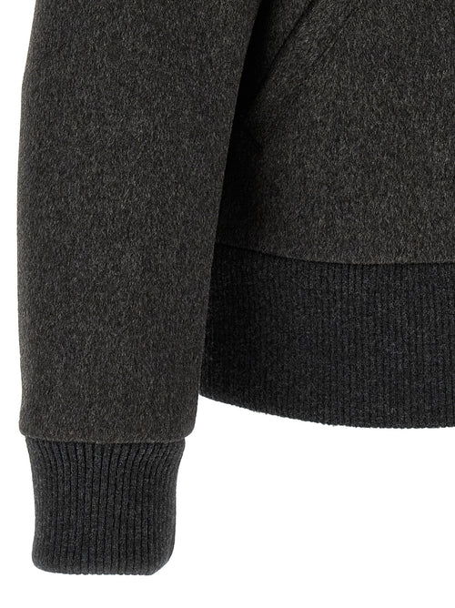 Lardini Gray Virgin Wool Bomber