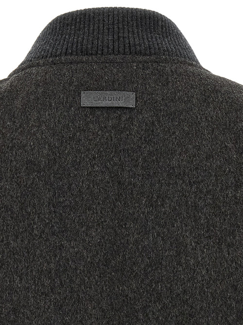 Lardini Gray Virgin Wool Bomber