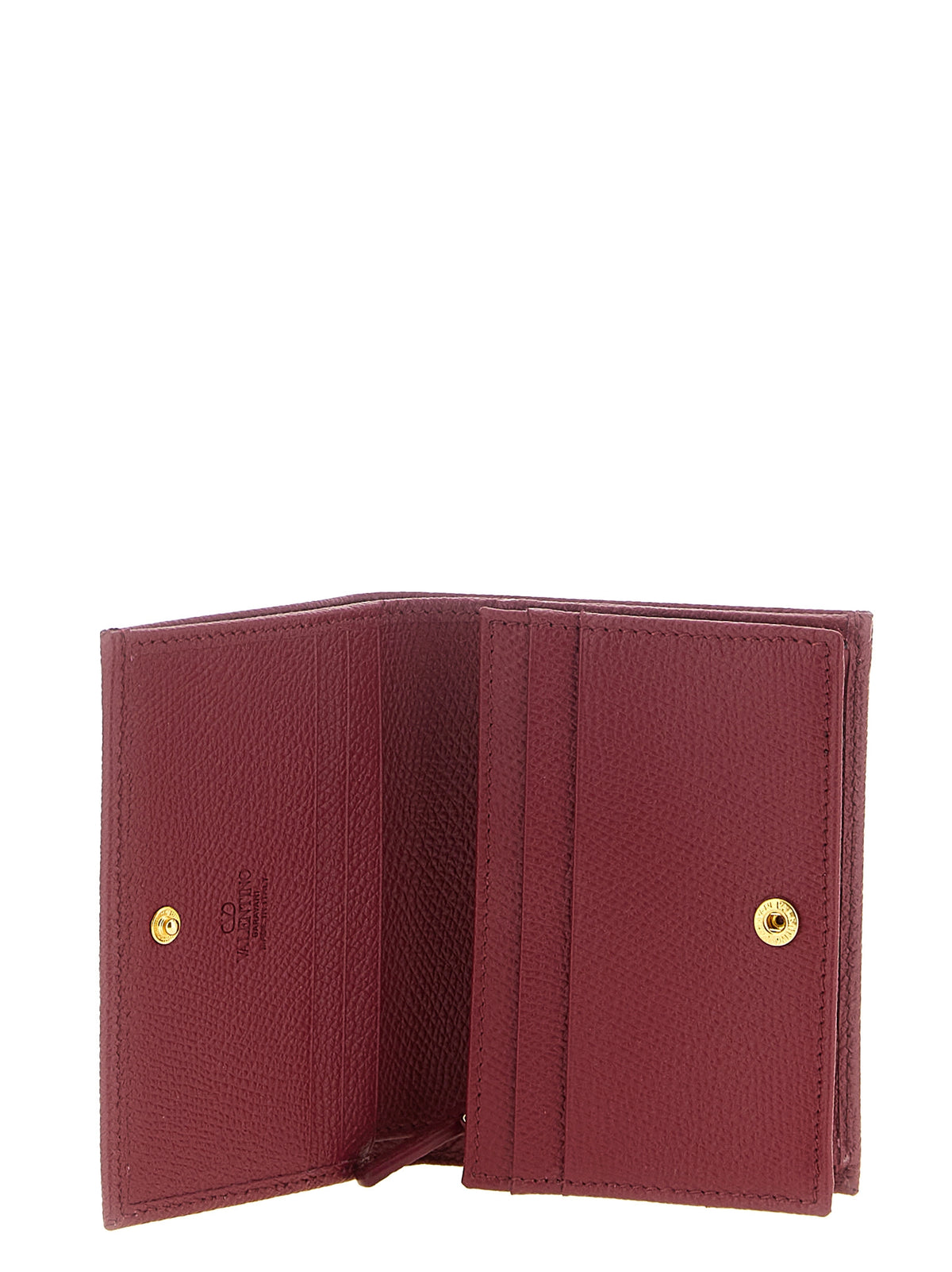 Valentino Garavani Bordeaux Calfskin Cardholder