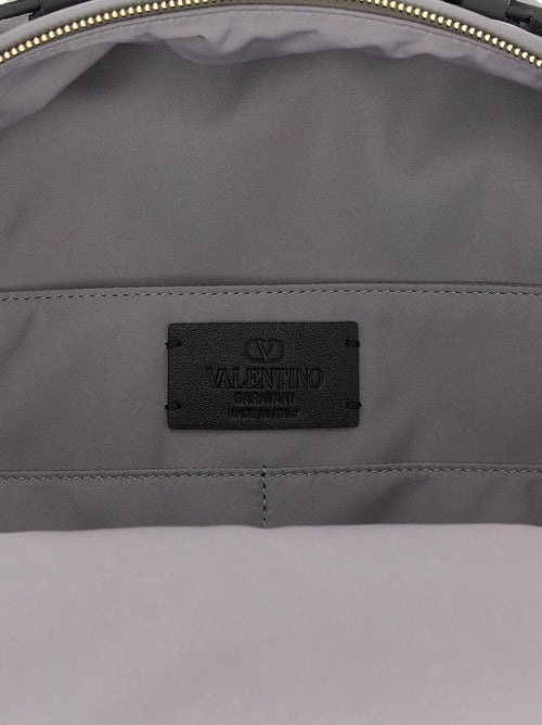 Valentino Garavani Gray Polyester Backpack