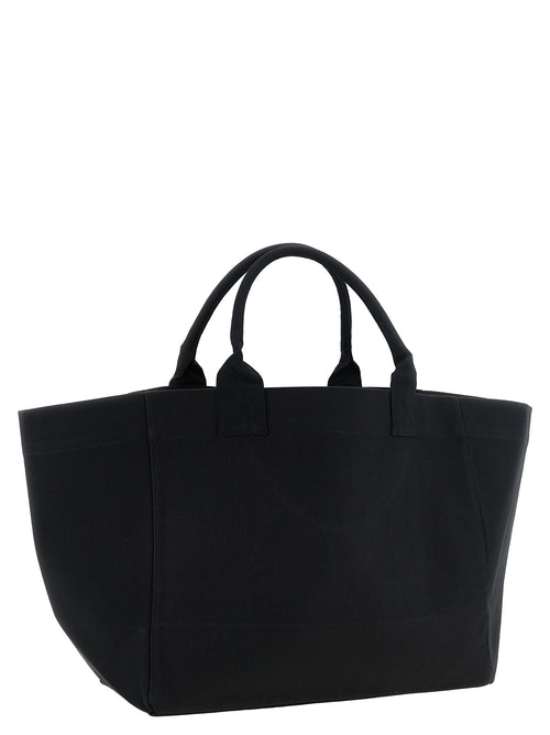 Ganni Black Recycled Cotton Tote Bag