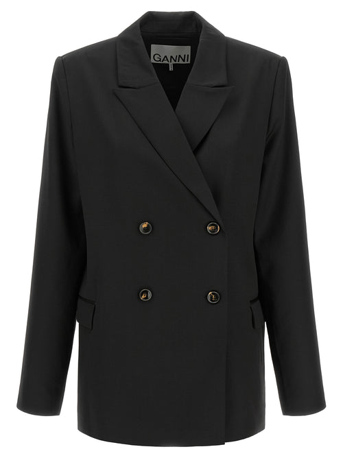 Ganni Black Polyester Blazer