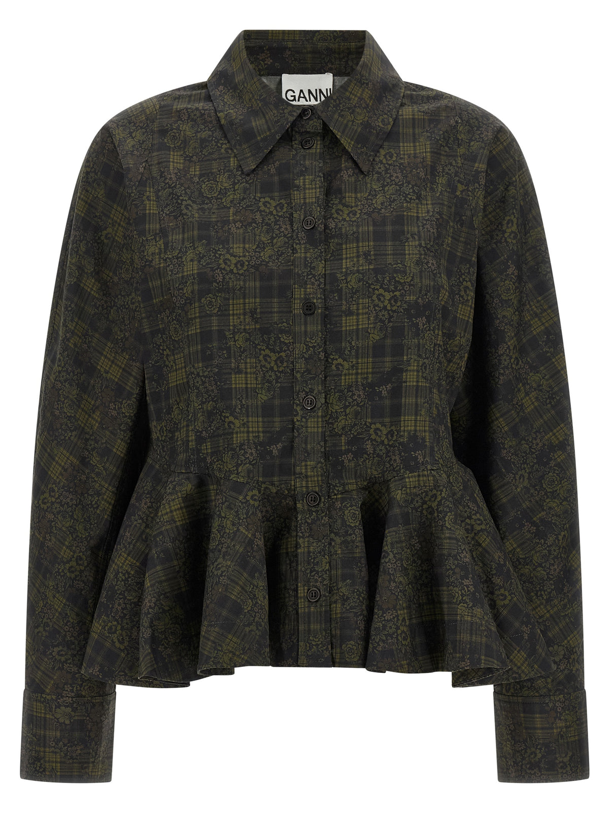 Ganni Bicolor Organic Cotton Blouse