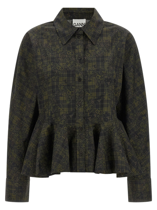 Ganni Bicolor Organic Cotton Blouse