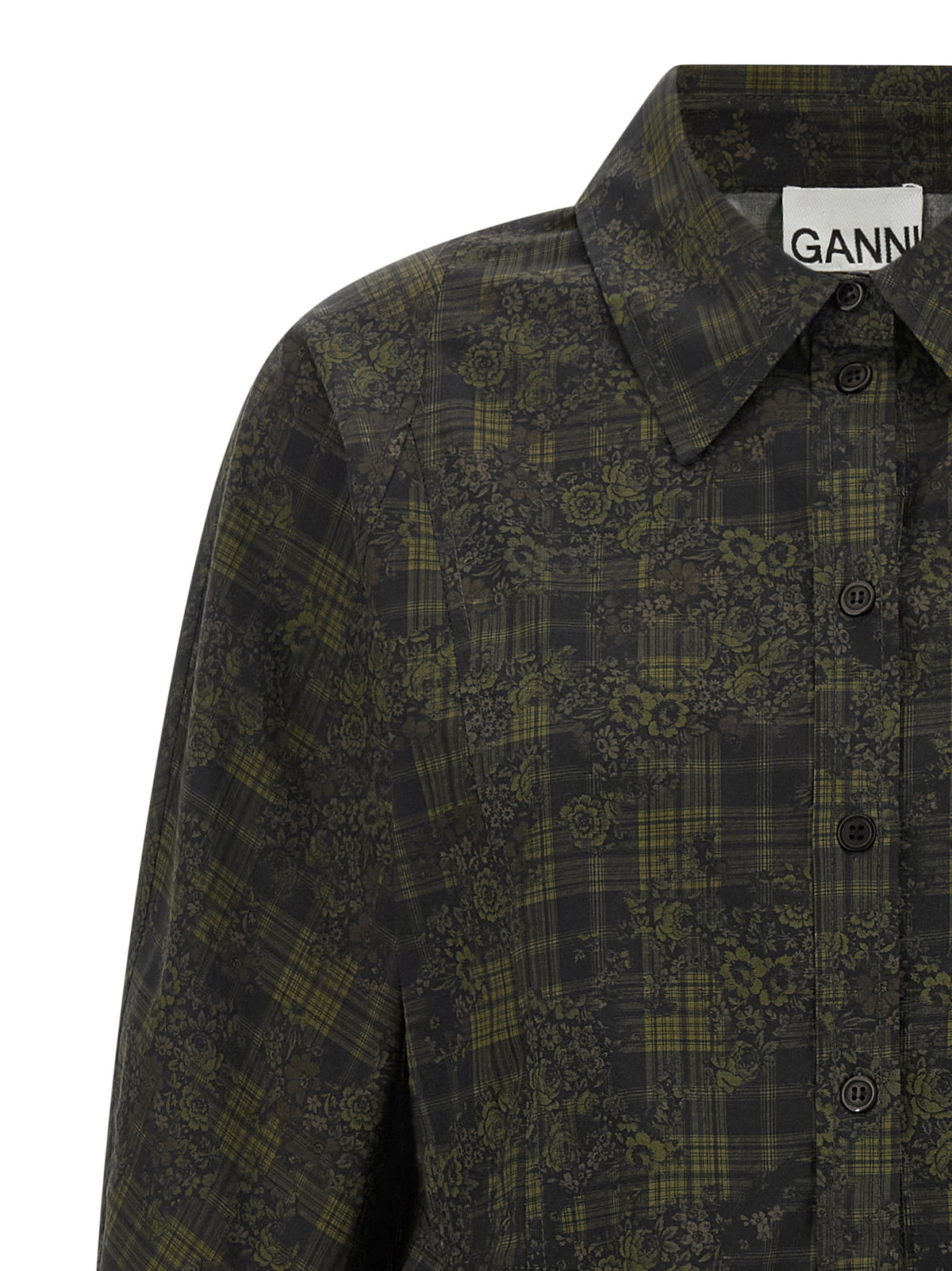 Ganni Bicolor Organic Cotton Blouse