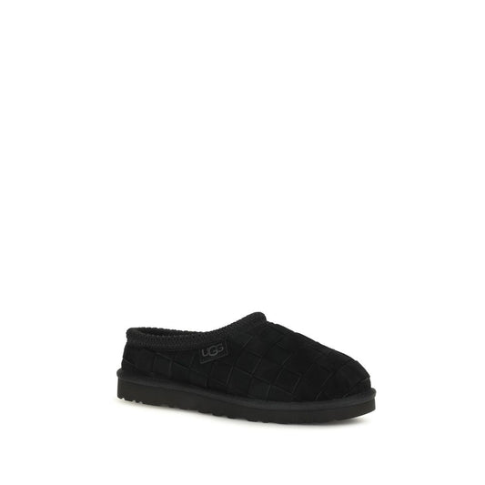 UGG Black Suede Leather Mules