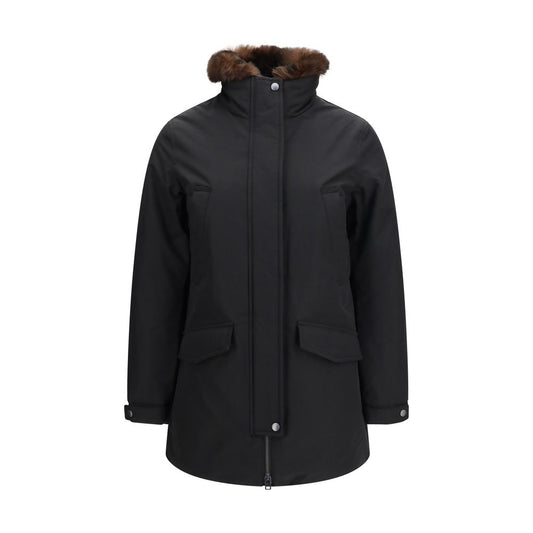 Woolrich Black Cotton Parka