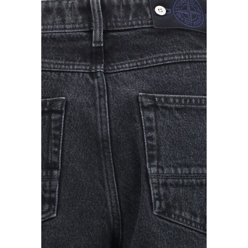 Stone Island Black Cotton Jeans Denim