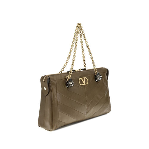 Valentino Garavani Bicolor Napa Leather / Calf Shoulder Bag
