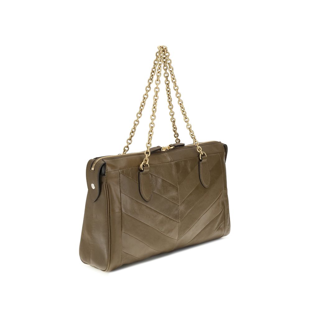 Valentino Garavani Bicolor Napa Leather / Calf Shoulder Bag