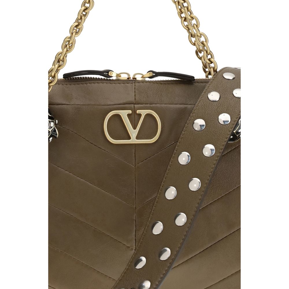 Valentino Garavani Bicolor Napa Leather / Calf Shoulder Bag