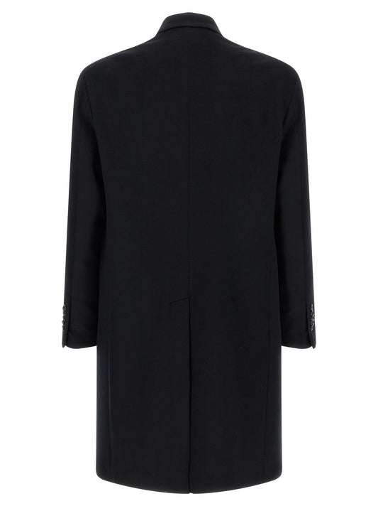 Tagliatore Blue Virgin Wool Coat