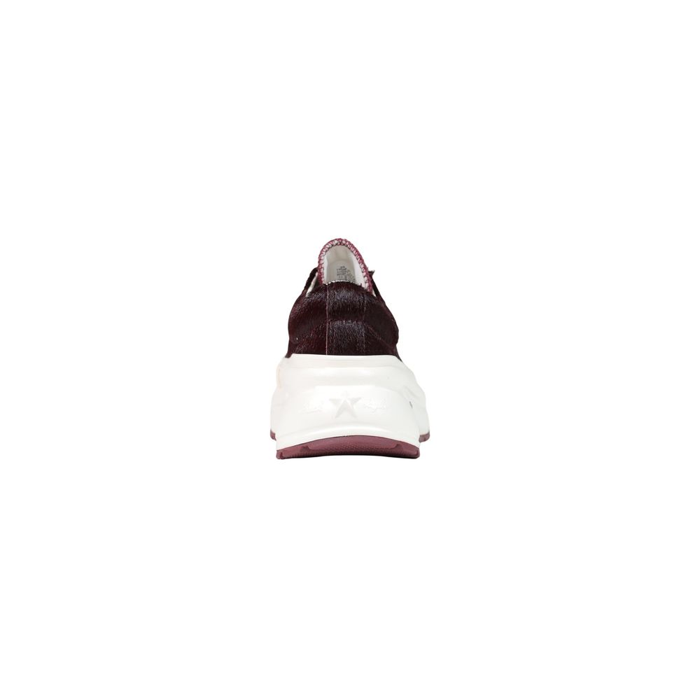 Converse Bordeaux Leather Chunky Sneakers