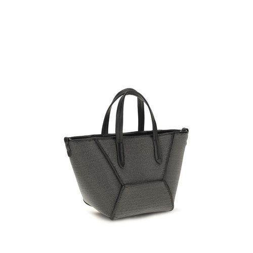 Brunello Cucinelli Black Calf Leather Bos Taurus Shoulder Bag