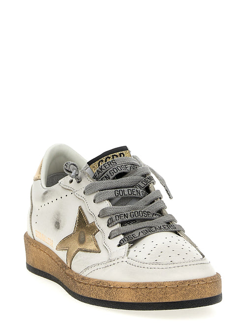 Golden Goose Gold Cowhide Low Top Sneakers