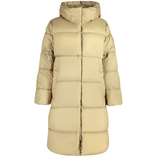 Pepe Jeans Green Polyester Women's Jacket with Hood and Pockets