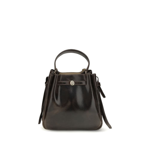 Tory Burch Brown Calf Leather Bucket Bag