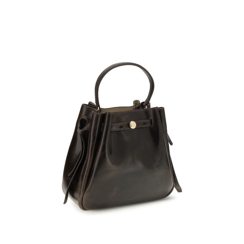 Tory Burch Brown Calf Leather Bucket Bag