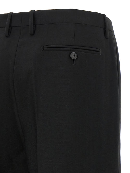 Fendi Black Mohair Dress Pants