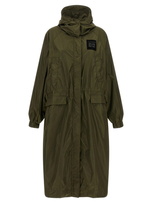 Ganni Bicolor Recycled Polyamide Coat