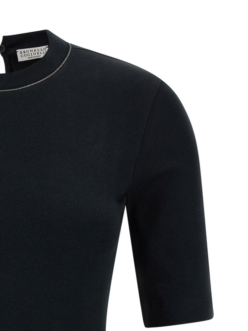 Brunello Cucinelli Black Cotton Cardigan