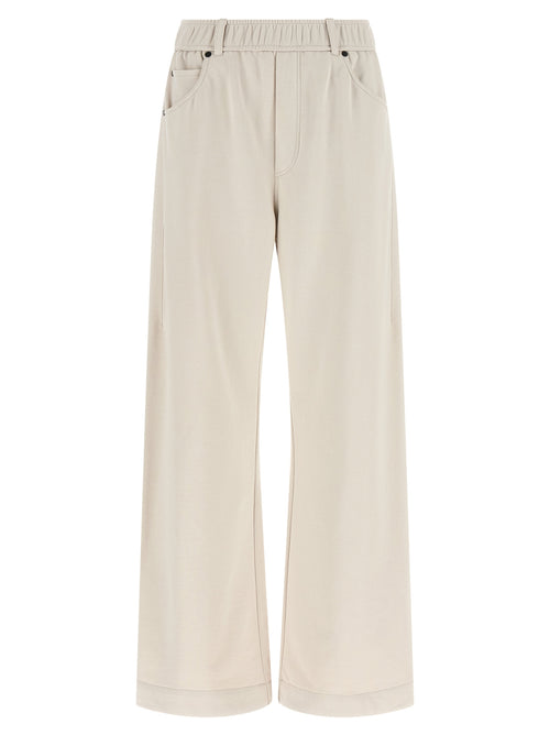 Brunello Cucinelli Beige Cotton Athletic Pants