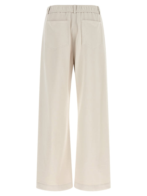 Brunello Cucinelli Beige Cotton Athletic Pants