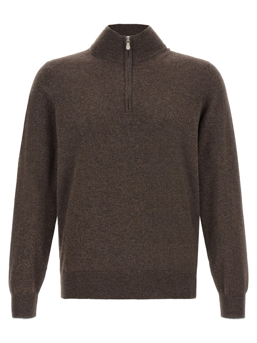 Brunello Cucinelli Brown Cashmere Cardigan