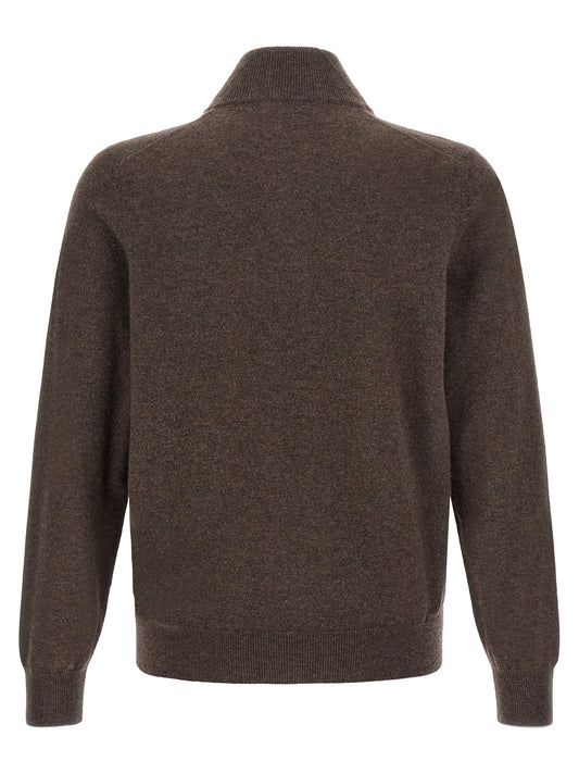 Brunello Cucinelli Brown Cashmere Cardigan