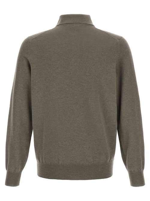 Brunello Cucinelli Bicolor Cashmere Polo Shirt