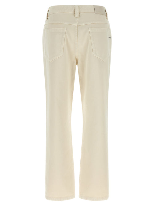 Brunello Cucinelli Beige Cotton Straight-Leg Jeans