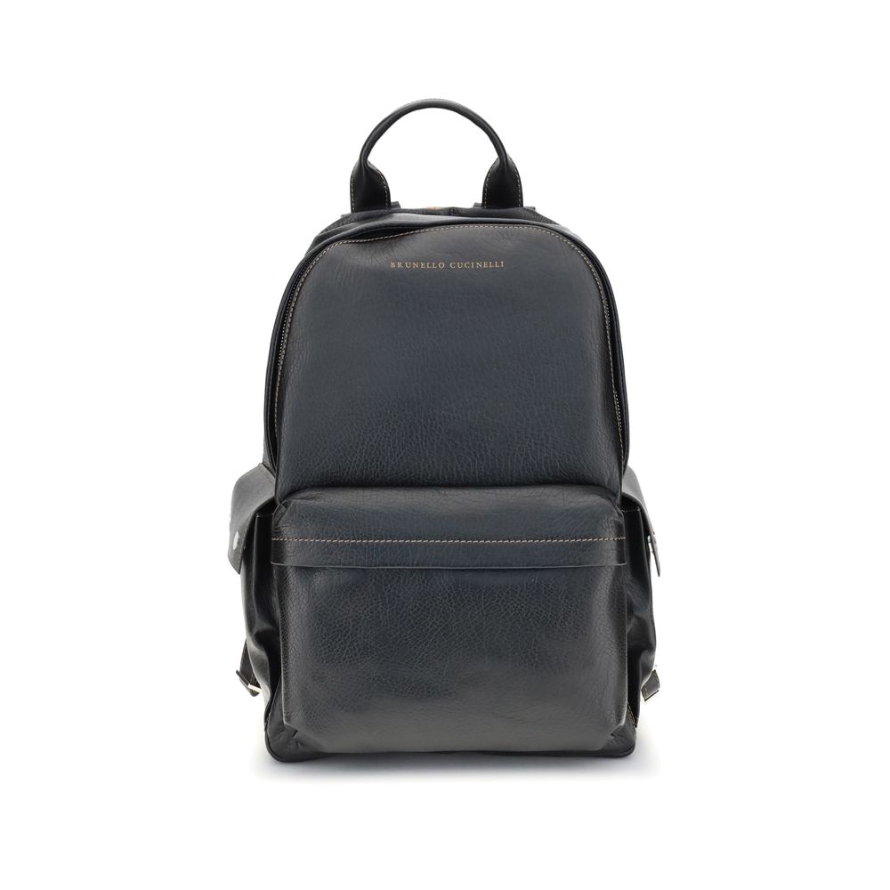 Brunello Cucinelli Black Calf Leather Handbag