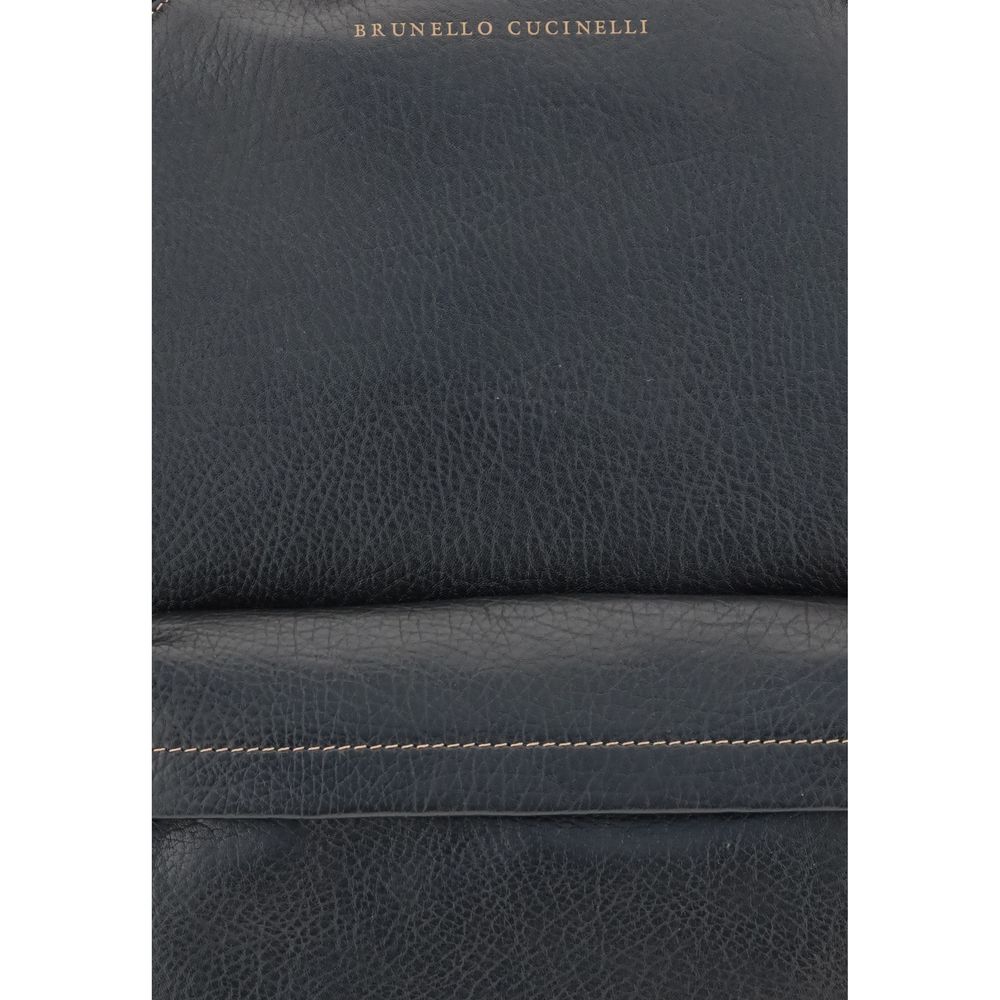 Brunello Cucinelli Black Calf Leather Handbag