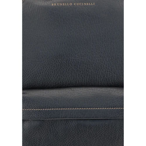 Brunello Cucinelli Black Calf Leather Handbag
