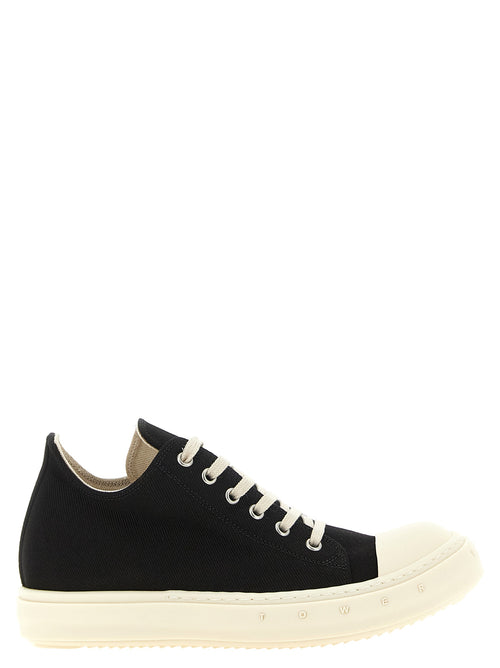 DRKSHDW Black Cotton Low Top Sneakers
