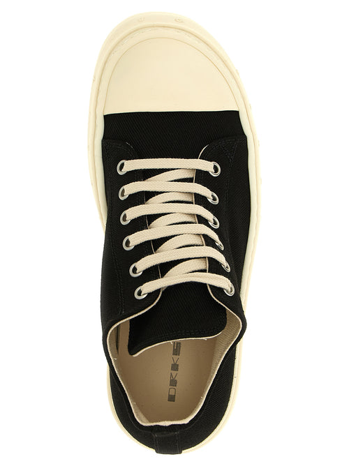 DRKSHDW Black Cotton Low Top Sneakers
