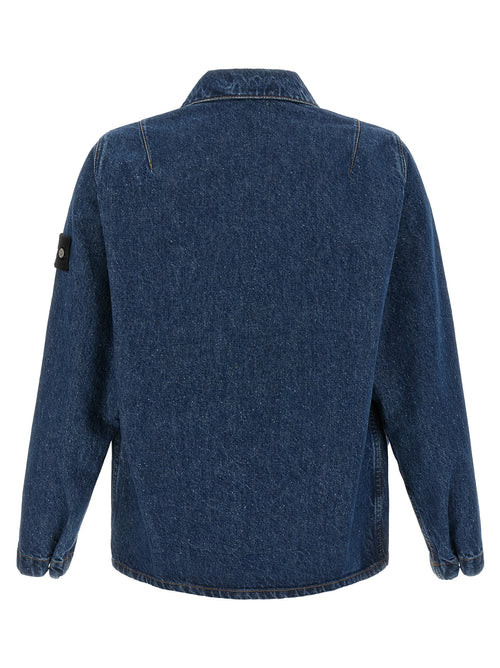 Stone Island Blue Cotton Blouse