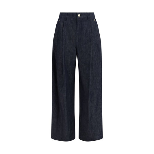 Brunello Cucinelli Blue Cotton Casual Pants