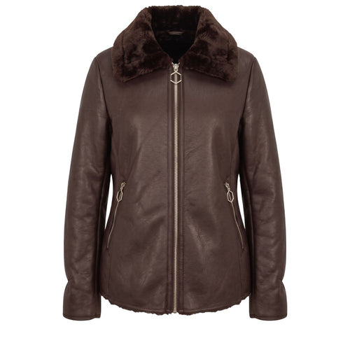 Baldinini Trend Brown Polyester Women Jacket