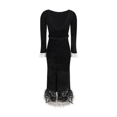 Self-Portrait Black Viscose Cocktail Dress