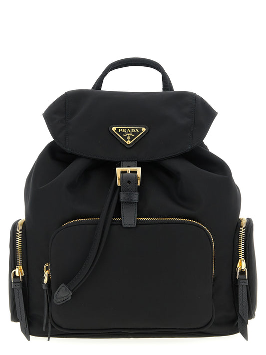 Prada Black Recycled Polyamide Backpack