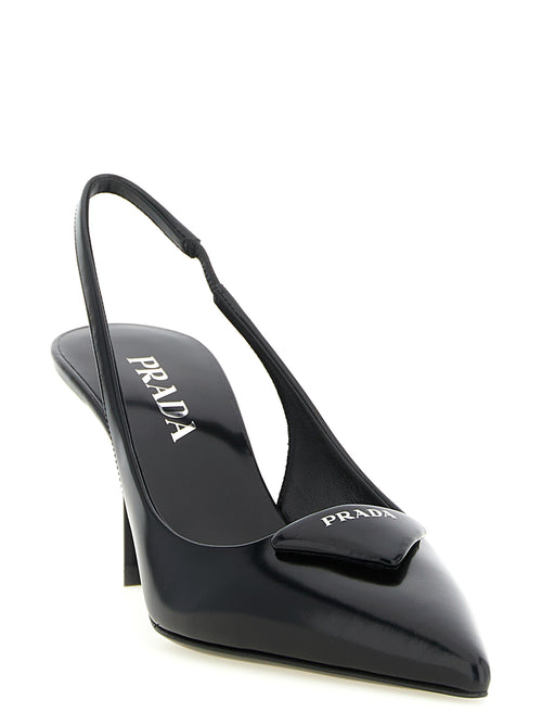 Prada Black Calfskin High Heel Pumps