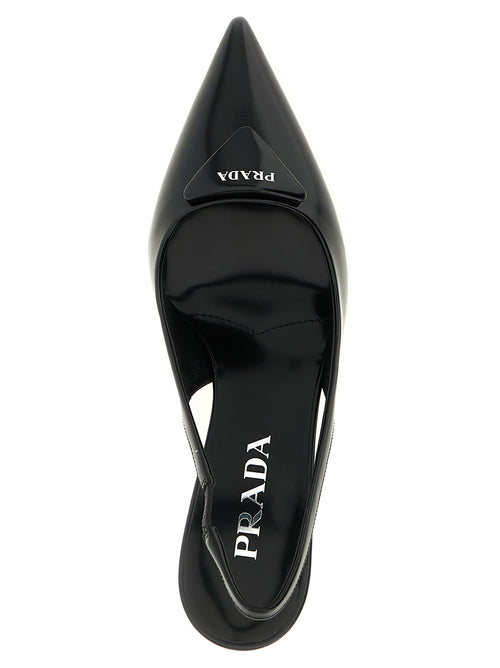 Prada Black Calfskin High Heel Pumps