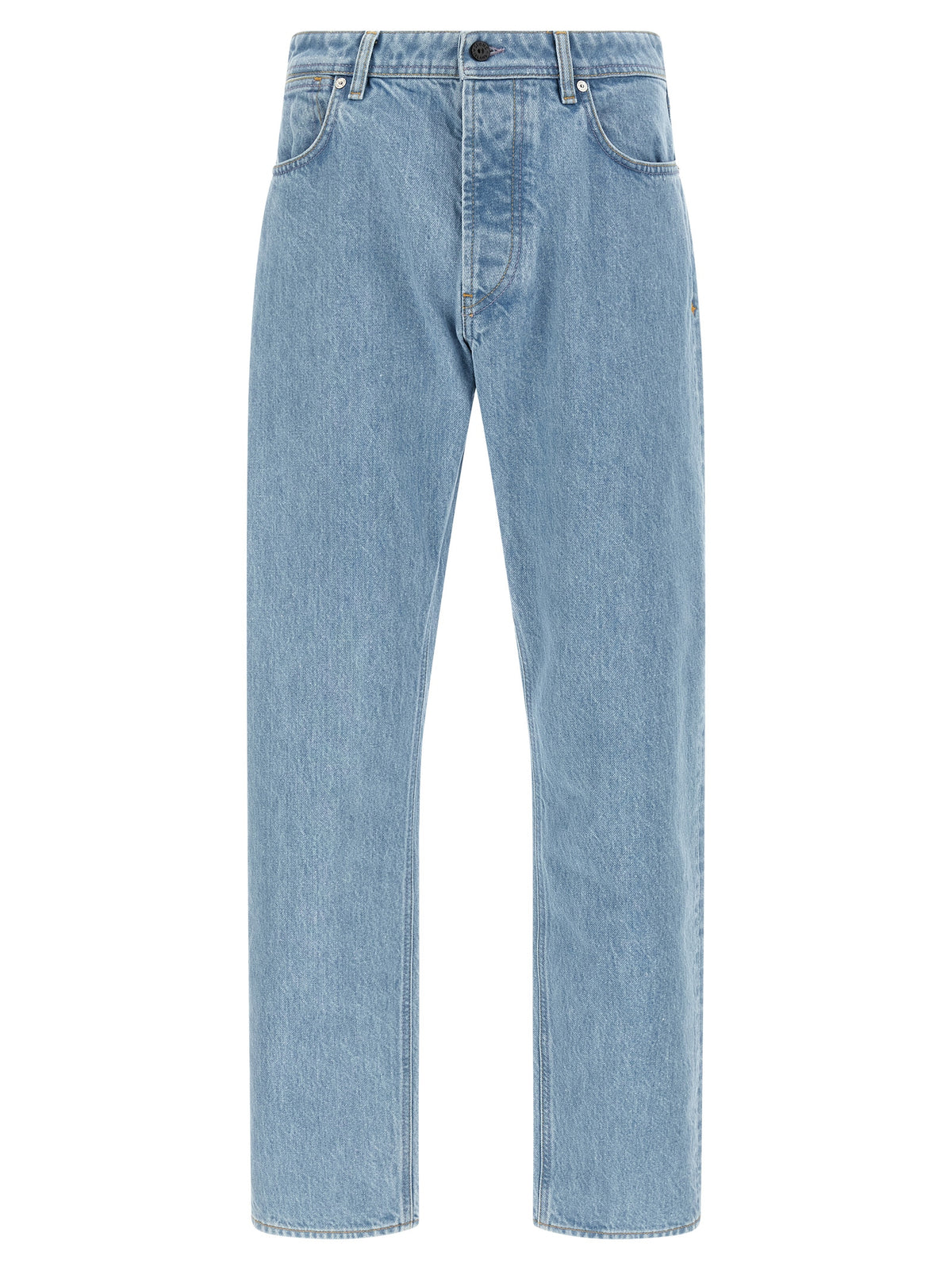 Stone Island Blue Cotton Straight-Leg Jeans