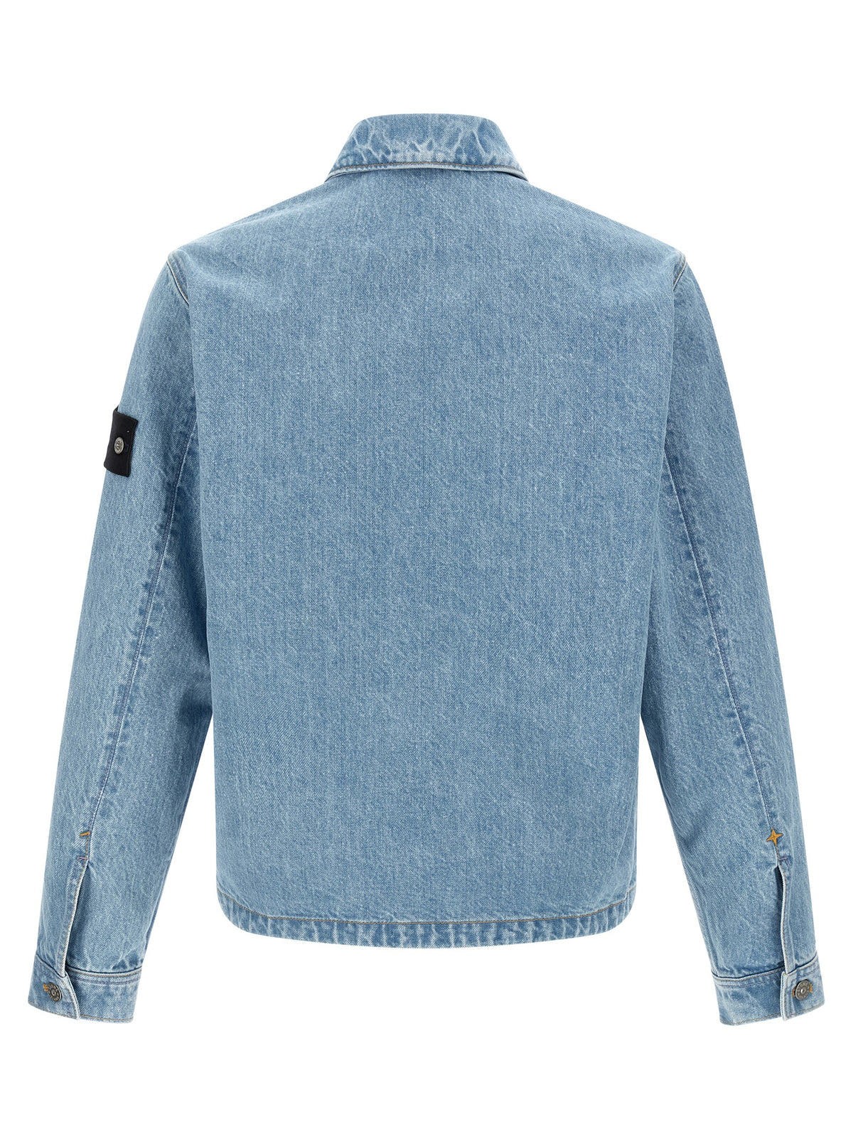 Stone Island Blue Cotton Denim Jacket